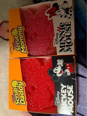 Disney Mickey & Minnie Scrub Daddy Sponges - Red & Pink